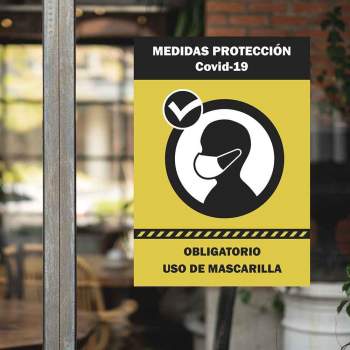 Cartel vinilo medidas seguridad